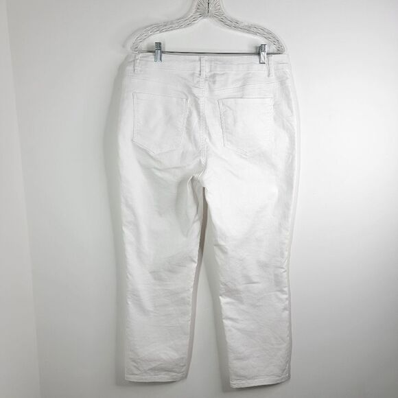 D. JEANS Denim White Jeans Decorative Flat Buttons Size 12 - Picture 7 of 7